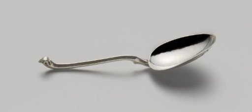 Spoon with the coat of arms of Amsterdam on the reverse side of the oval bowl