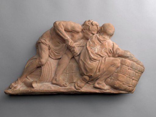 Two Men with Mercantile Wares, after a Model for the West Tympanum of the Amsterdam Town Hall (now Royal Palace) at Dam Square