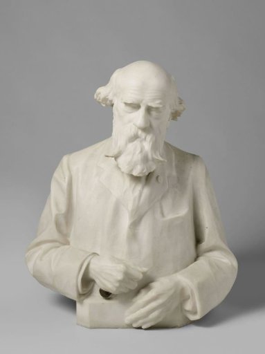 Bust of Dr. Petrus Josephus Hubertus Cuypers (1827-1921), architect, with rectangular base of black granite with grey mica