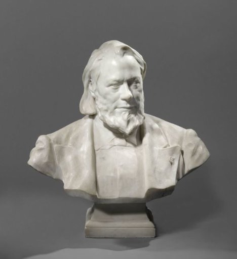 Bust of Johannes Josephus Herman Verhulst (1816-1891), musician, with a socle of black granite with grey mica