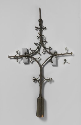 Cross on a Tower with Weather Vane