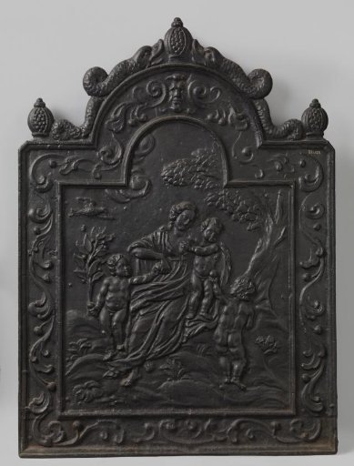 Hearth plate with Caritas
