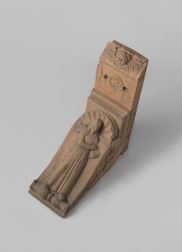 Cartouche with a Key Piece, Carved with a Nun, from the Convent in the Oude Hoogstraat, Amsterdam