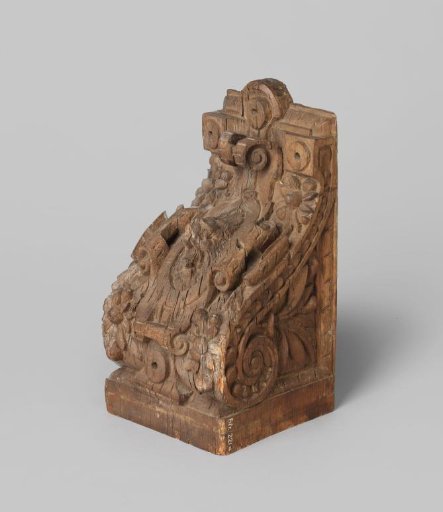 Chest with lion or satyr mask in scrollwork cartouche