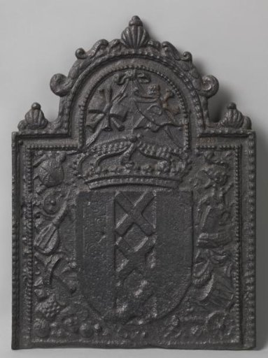 Hearth Plate with the City Arms of Amsterdam