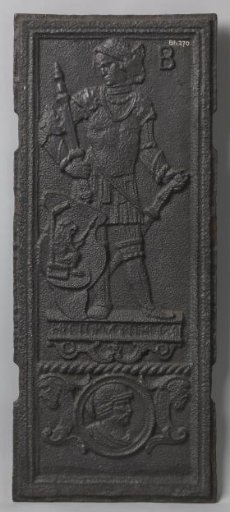 Tile panel with an armored man