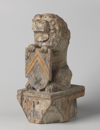 Shield Bearer in the Form of a Lion with a Coat of Arms