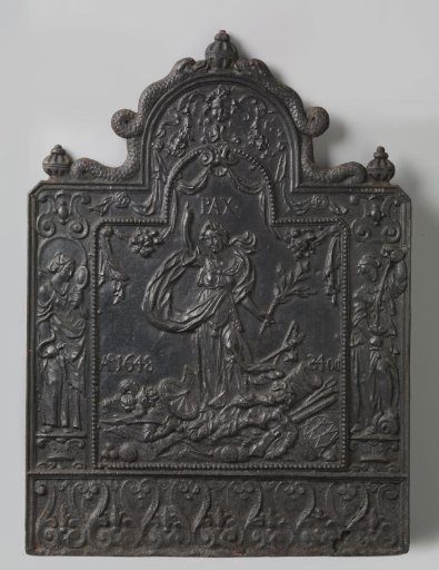 Hearth plate with an allegory of the Peace of Münster