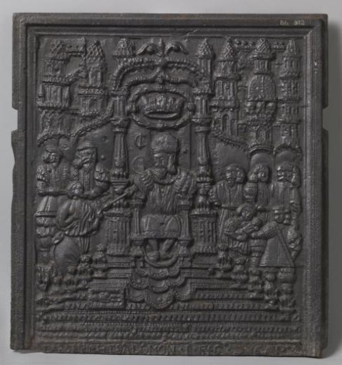 Fragment of a stove tile with the Judgment of Solomon