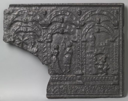 Tile with scenes from a saint's life