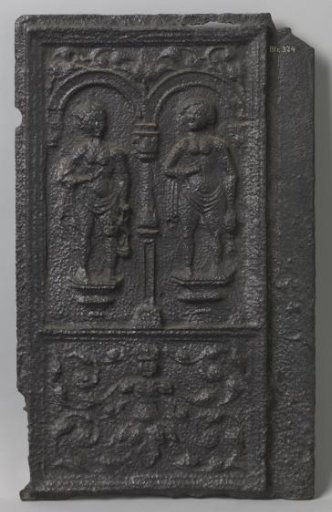 Tile with two female figures, Lucretia and Judith