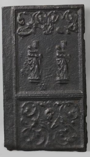 Tile with two depictions of Mary with child