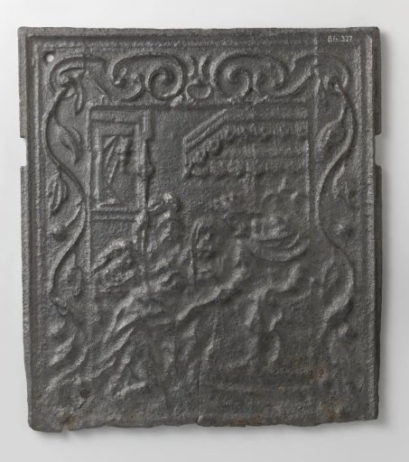 Stove tile with Esther before King Ahasuerus