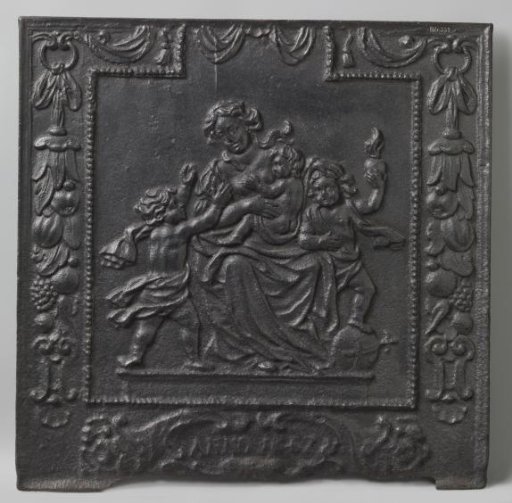 Fireplace panel with Charity