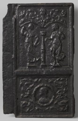 Stove tile with two female figures, Lucretia and Pudicitia