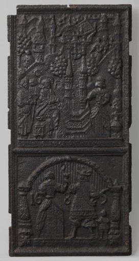 Stove tile with Christ and the Woman of Samaria