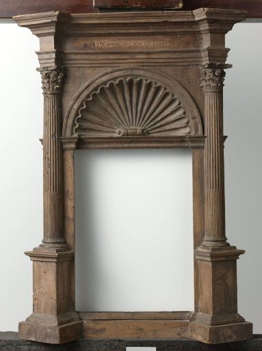 Wall Paneling with Diagonally Placed Corinthian Columns on Pedestals, Between Which a Segmental Arch Supported by Pilasters is Filled with Shells (Fragment)