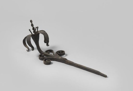 Wall Anchor, Whose Shutter Extends into a Curved Lily