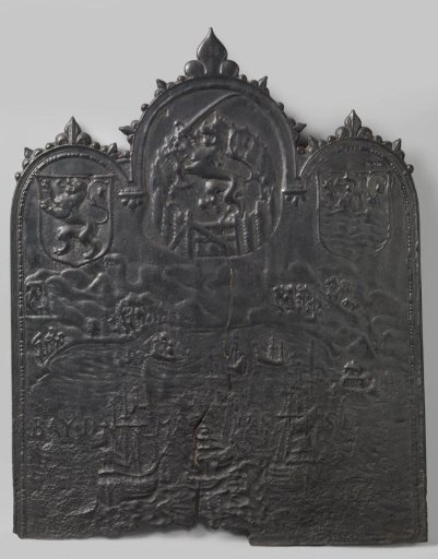 Hearth Plate with the Capture of the Silver Fleet