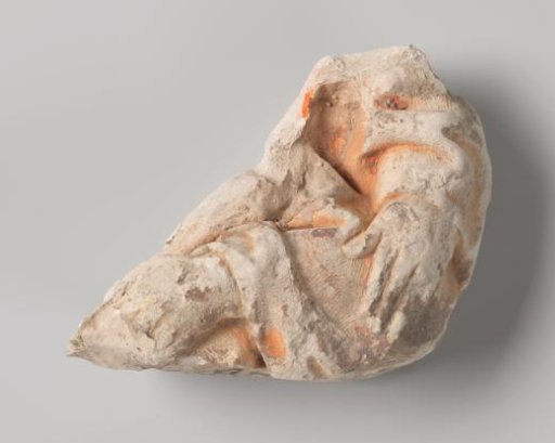 Johannes sleeping in the arms of Christ (?), excavated at Utrecht near the old Franciscan monastery (fragment)
