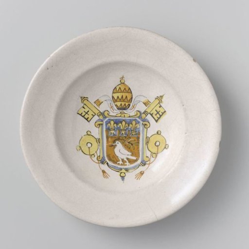 Plate with the coat of arms of Pope Innocent X