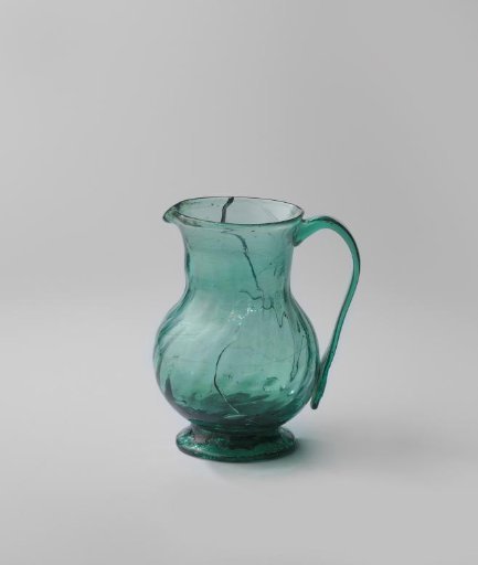 Vase with a globular body and twisted ribs