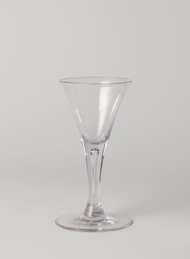 Chalice glass with a funnel-shaped bowl