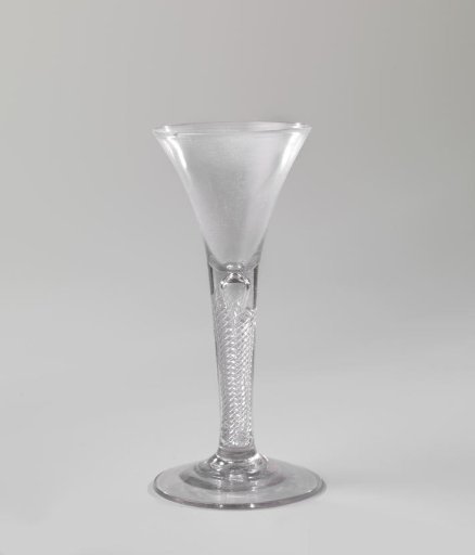 Sling glass with a funnel-shaped bowl