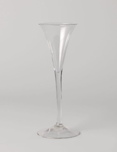 Chalice glass with a funnel-shaped bowl