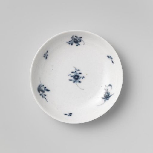 Dish, painted with wildflowers and leaves