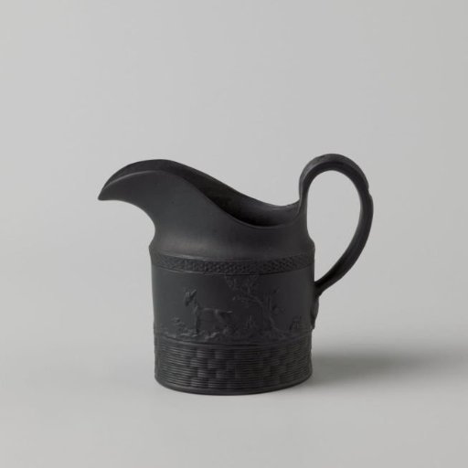 Milk jug of earthenware, Black Basalt