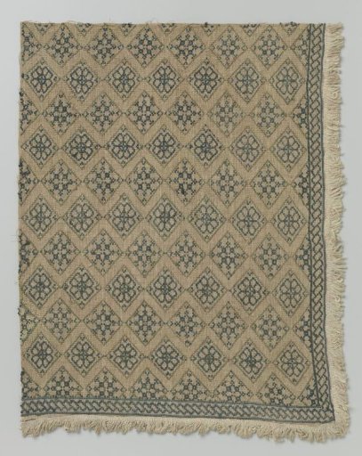 Part of a Carpet of Stramien, Decorated with Diamond Shapes