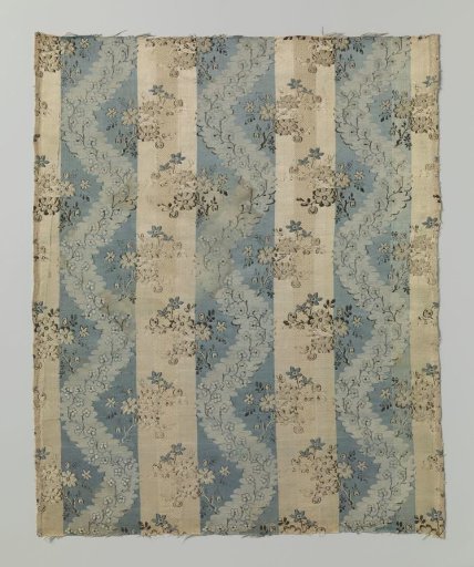 Fragment of Multicolored Silk Satin