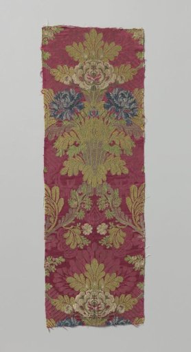 Fragment of Multicolored Silk Damask