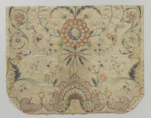 Fragment of embroidery with a symmetrical design