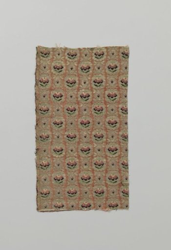 Fragment of a multicolored silk weave