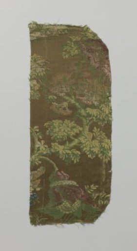 Fragment of a multicolored silk weave
