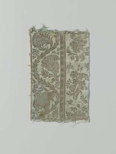 Fragment of silk satin brocade