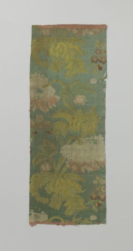 Fragment of multicolored silk lampas