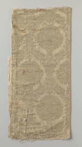 Fragment of silk brocade with a pattern of large flowers