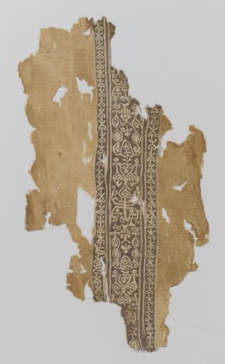 Textile fragment with decorative band