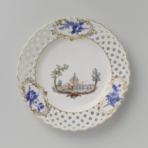 Fruit plate with the Weesperpoort in Amsterdam