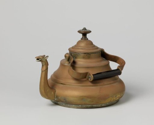 Teapot with a spout ending in an animal head