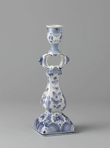 Candelabrum with Blue-and-White Decoration