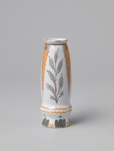 Vase with leaf decoration