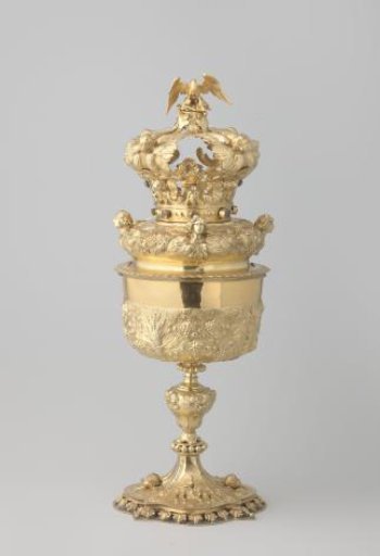Ciborium of gilded silver with the date 1652