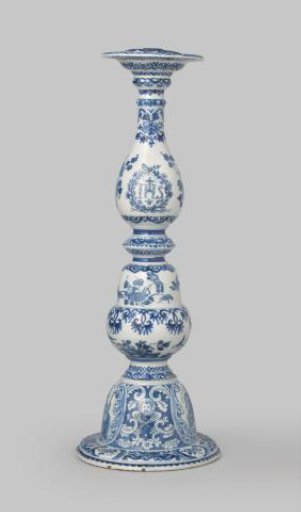 Faience altar candlestick