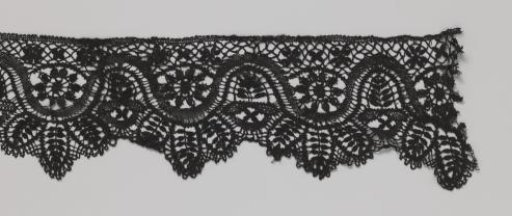 Strip of Bobbin Lace with Deep Wave Line