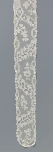 Cap Flap of Bobbin Lace with Channels