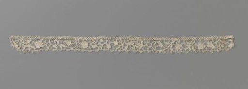 Strip of Needle Lace with Stems and Palmette Flowers